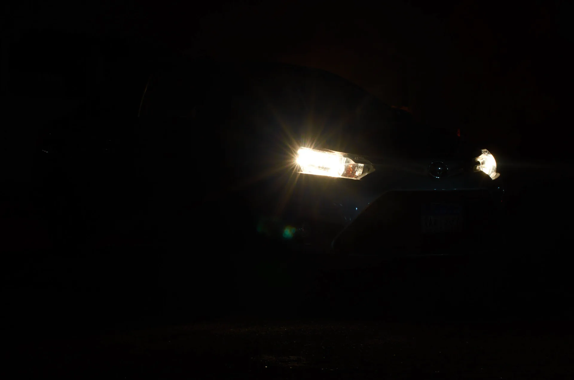 Process — the headlights-only exposure